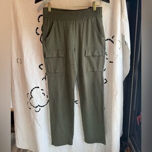 NWT Nomads Olive Green stretch Bamboo organic cotton gorpcore cargo jogger S